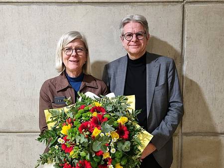 Dekanstellvertreterin Anne Ressel und Synodenvorsitzender Ralf Daum